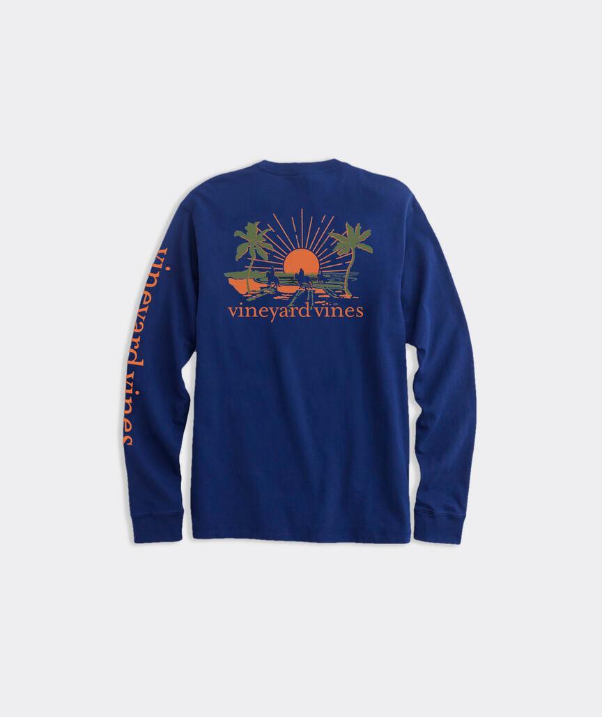 Sunset Horses Long-Sleeve Pocket Tee Product Image