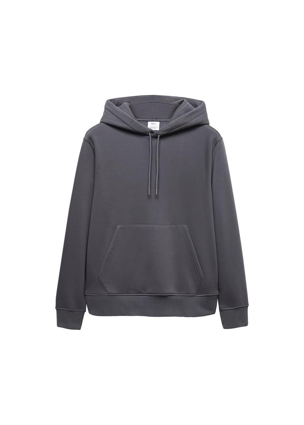 MANGO MAN - Cotton kangaroo-hooded sweatshirt dark greyMen Product Image