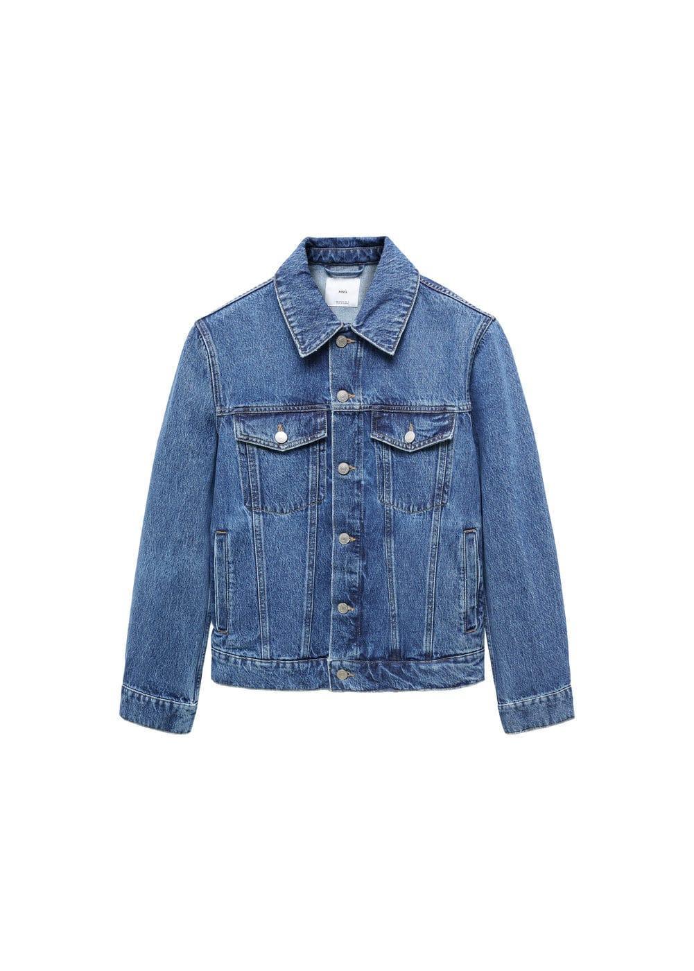 MANGO MAN - Pocketed denim jacket dark blueMen Product Image