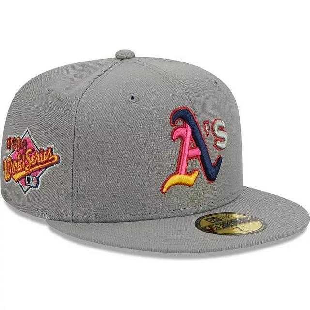 Mens New Era Gray Oakland Athletics Color Pack 59FIFTY Fitted Hat Product Image