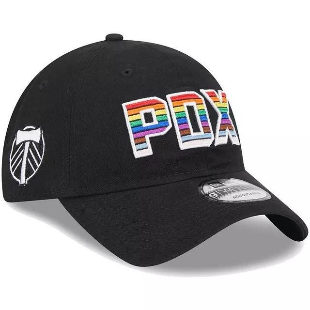 Mens New Era Black Portland Timbers Pride 9TWENTY Adjustable Hat Product Image