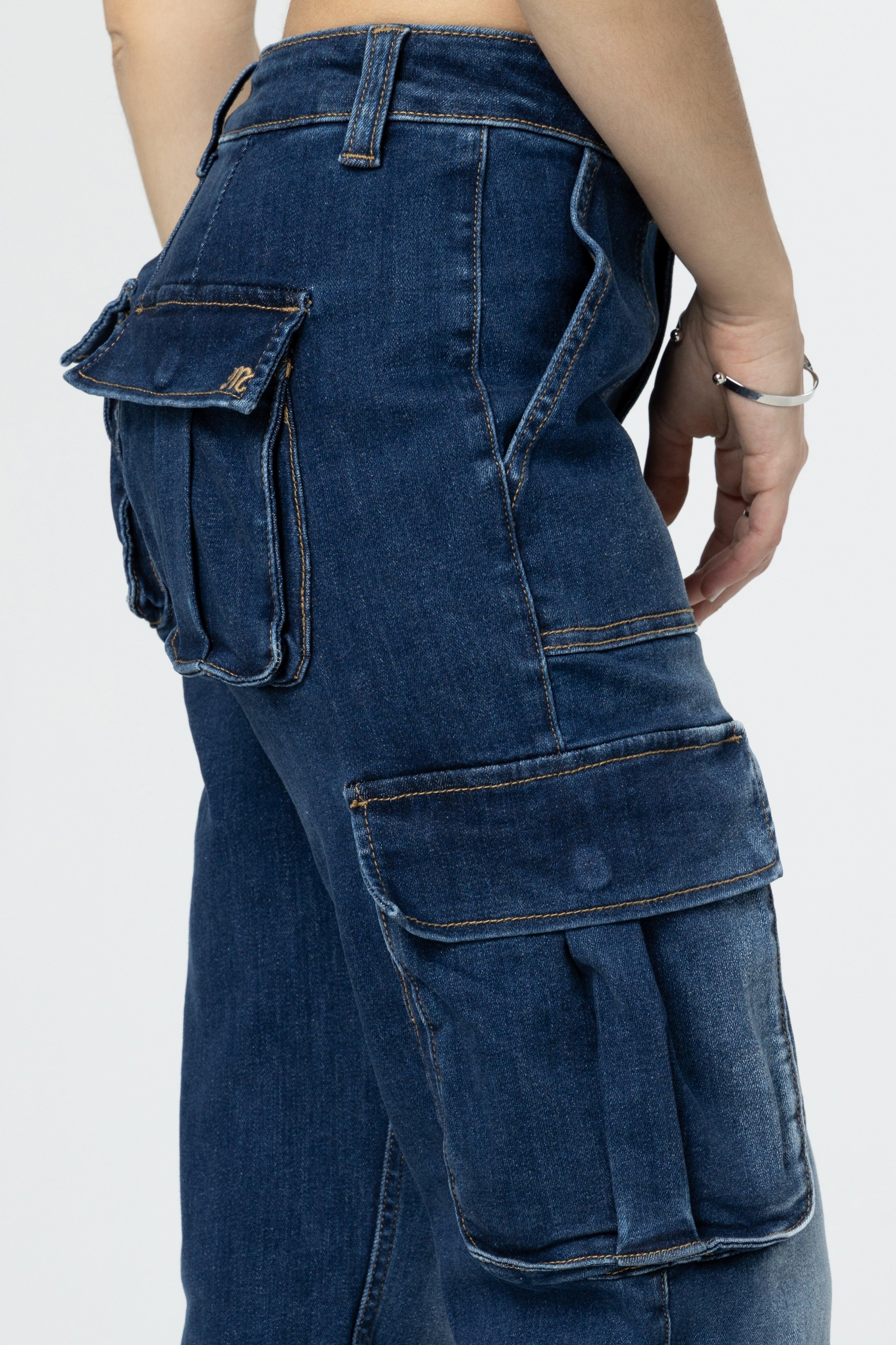 Denim Cargo Jeans Product Image