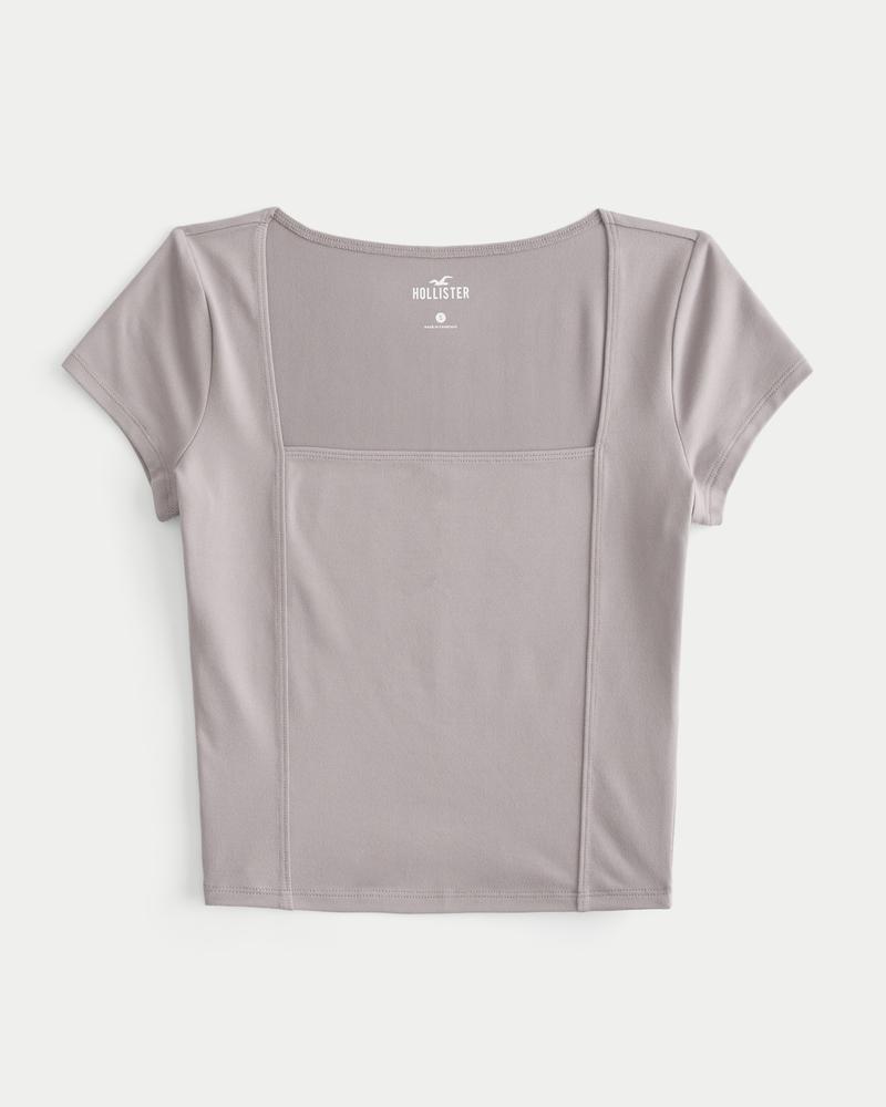 Seamed Square-Neck T-Shirt Product Image