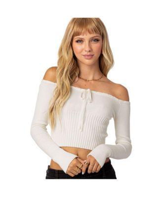 Edikted Dawna Tie Front Knit Top Product Image