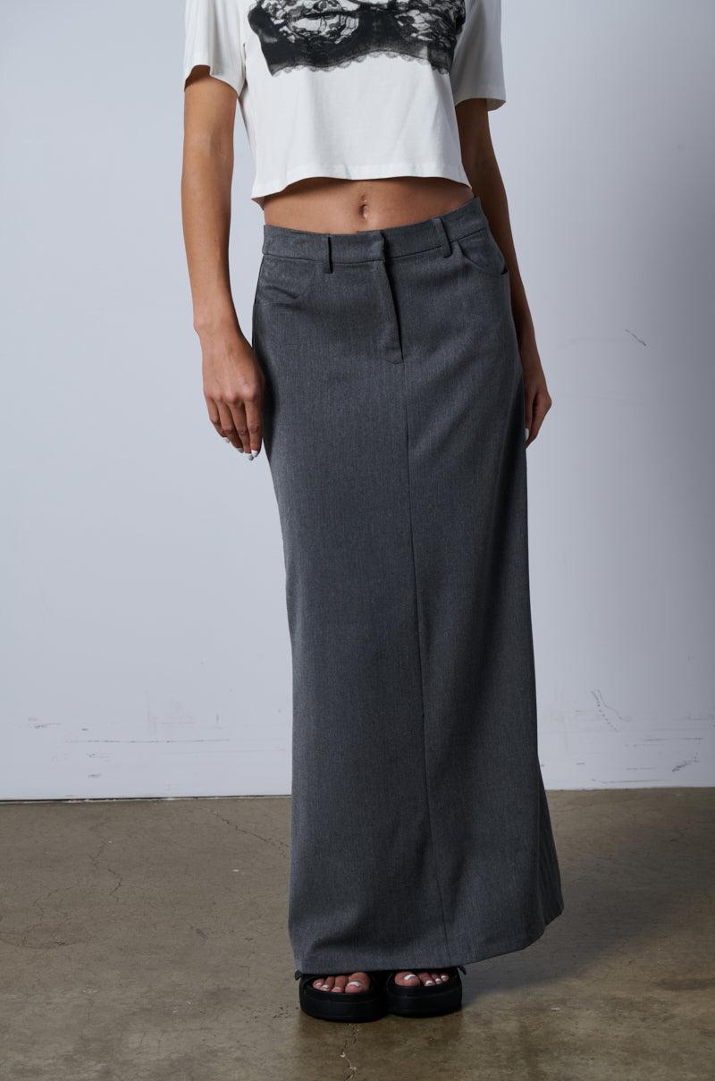 MINIMAL ELEGANCE WOVEN MAXI SKIRT Product Image