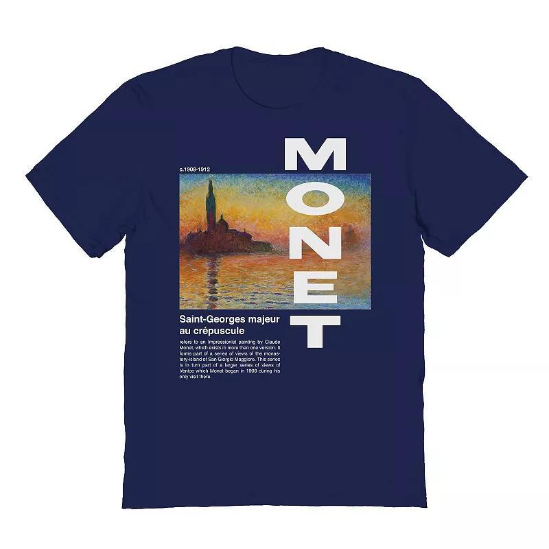 Mens Claude Monets Saint-Georges Fine Art Graphic Tee Blue Product Image