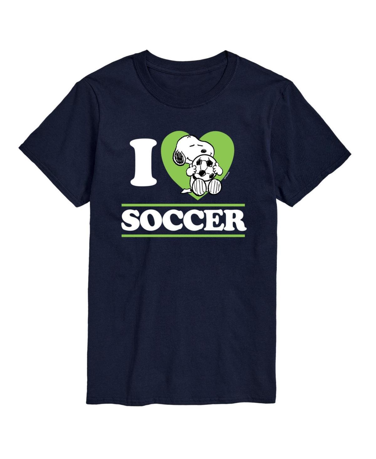 Mens Peanuts I Love Soccer T-shirt Product Image