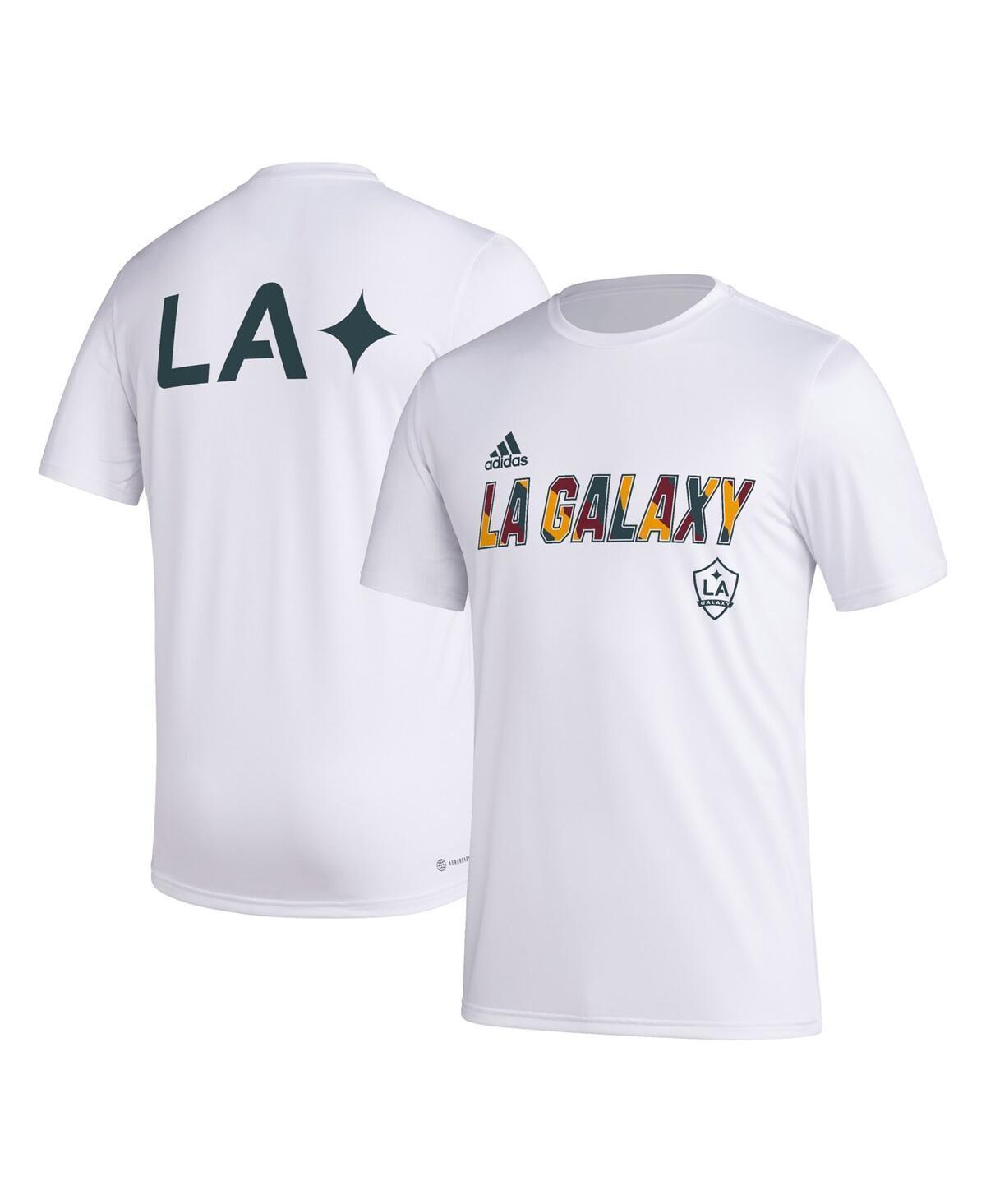 Mens adidas White La Galaxy Team Jersey Hook Aeroready T-shirt Product Image