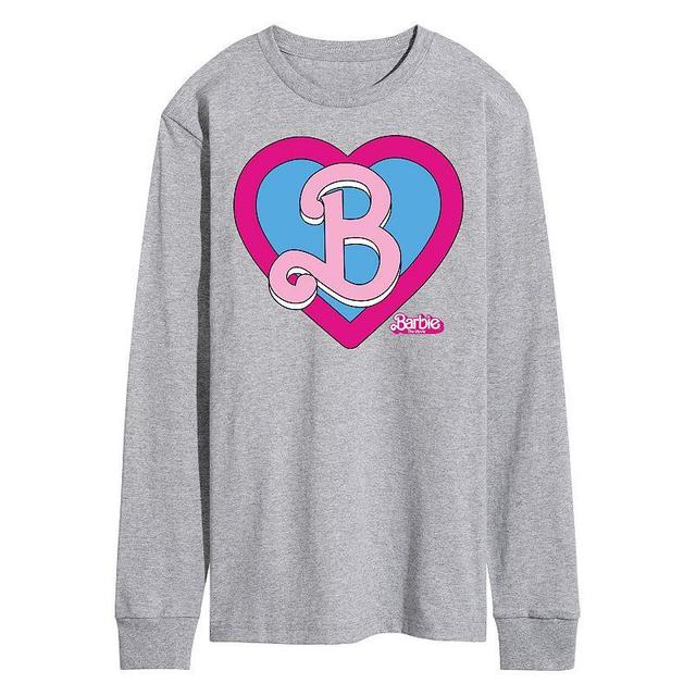 Mens Barbie Theatrical Heart Crest Long Sleeve Graphic Tee Product Image