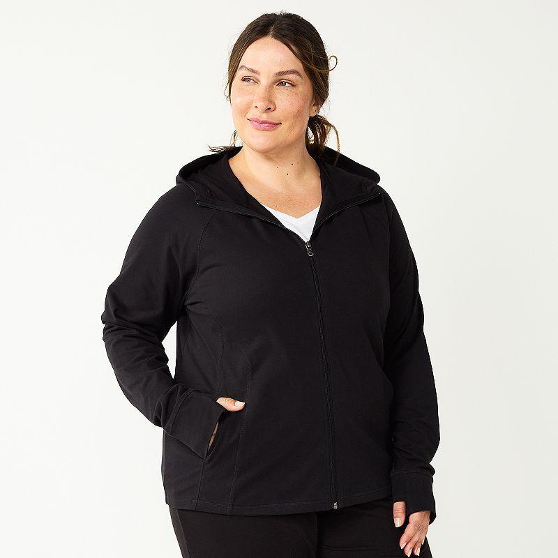 Plus Size Tek Gear Essential Hooded Jacket, Womens Product Image