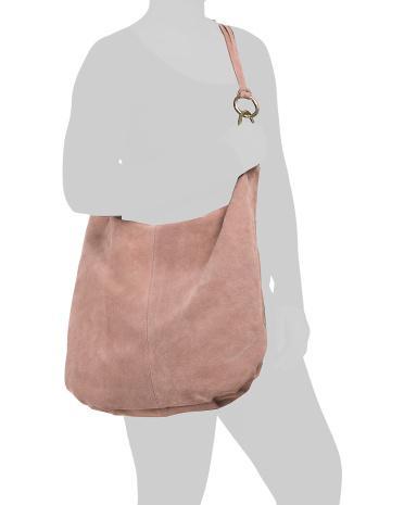 Suede Circle Handle Hobo for Women Product Image