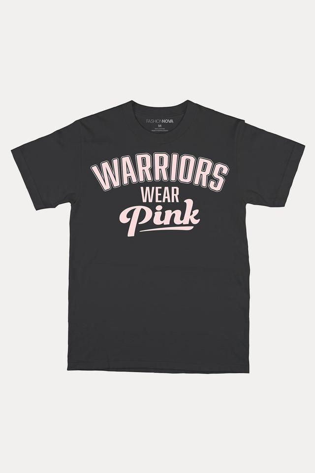 Warriors Wear Pink Breast Cancer Awareness Tee - Black Product Image