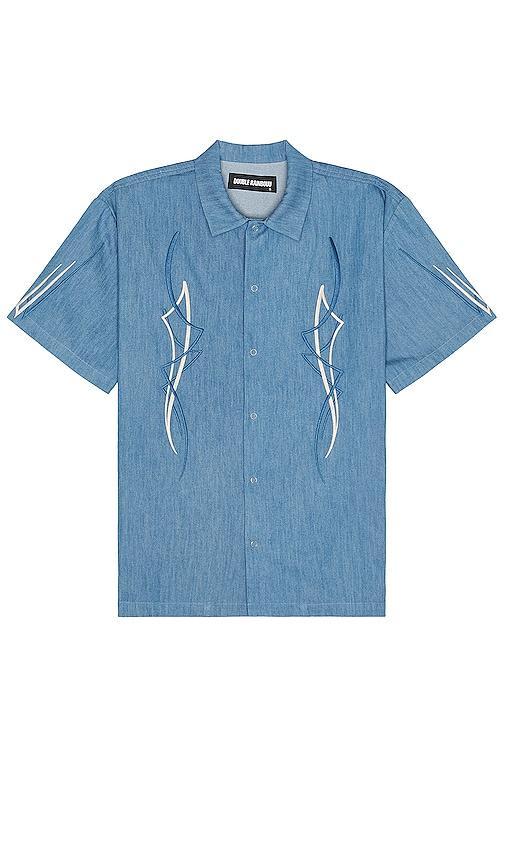 DOUBLE RAINBOUU West Coast Shirt Blue. (also in L, S). Product Image