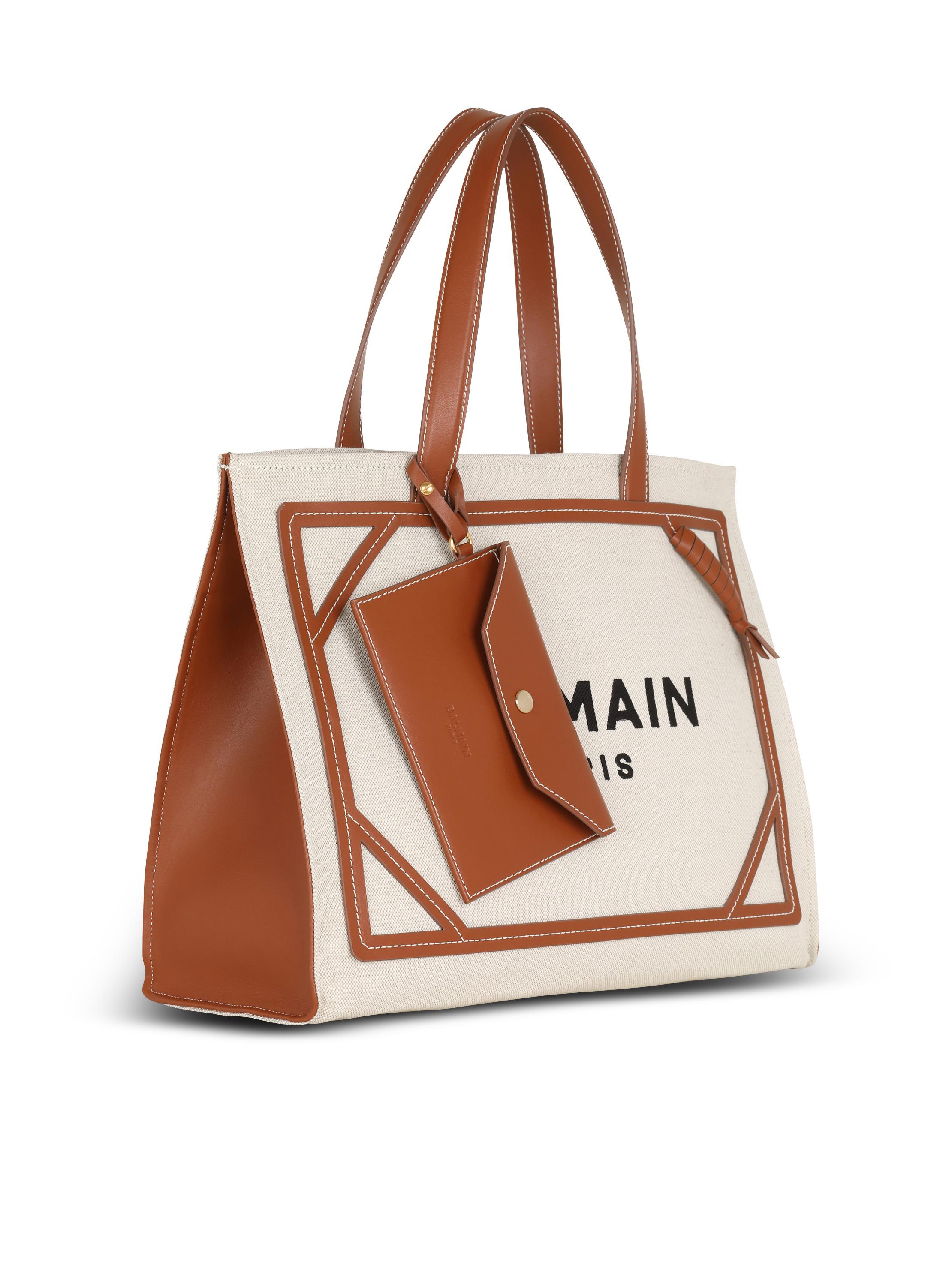 B-Army 42 canvas tote bag with leather details Product Image