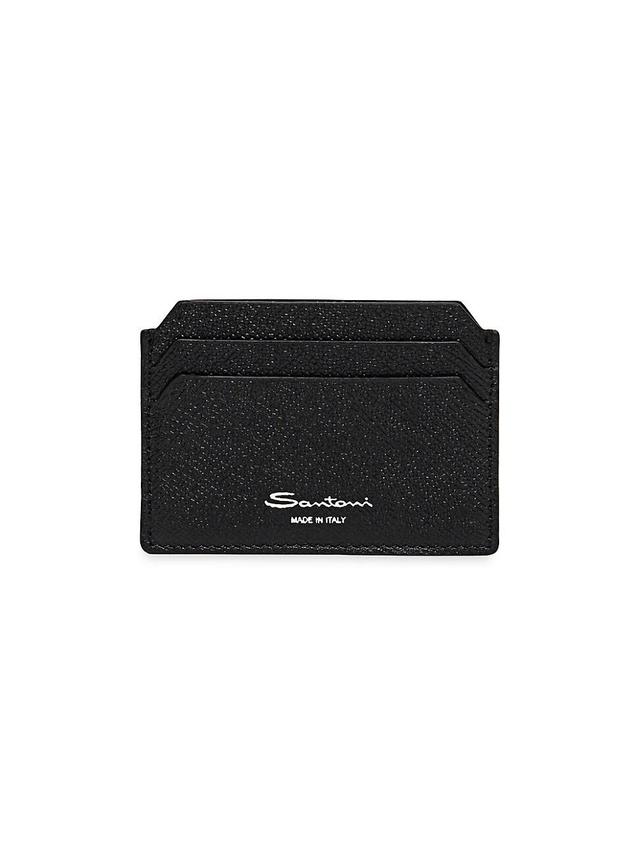 Mens Saffiano Leather Cardholder Product Image