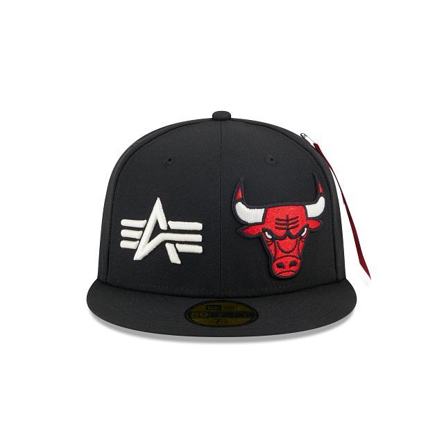 Alpha Industries X Chicago Bulls Dual Logo 59FIFTY Fitted Hat Male Product Image