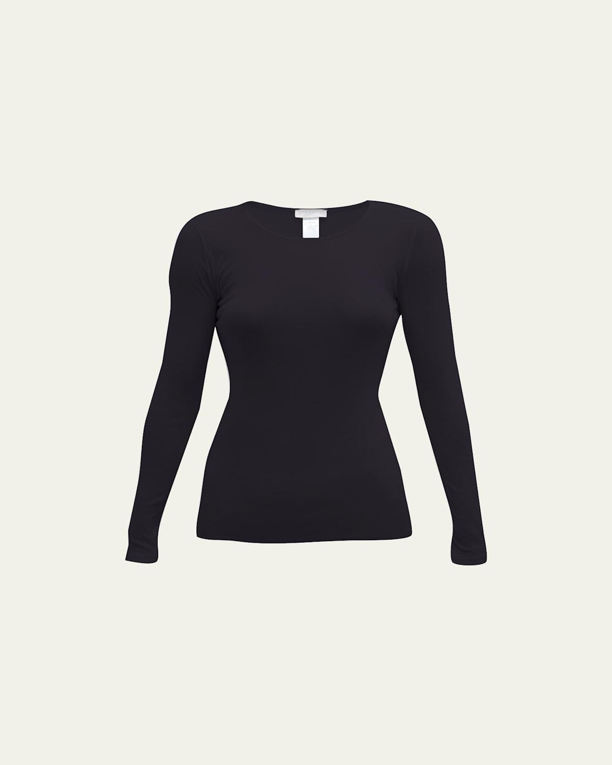 Womens Cotton Seamless Long-Sleeve Top Product Image