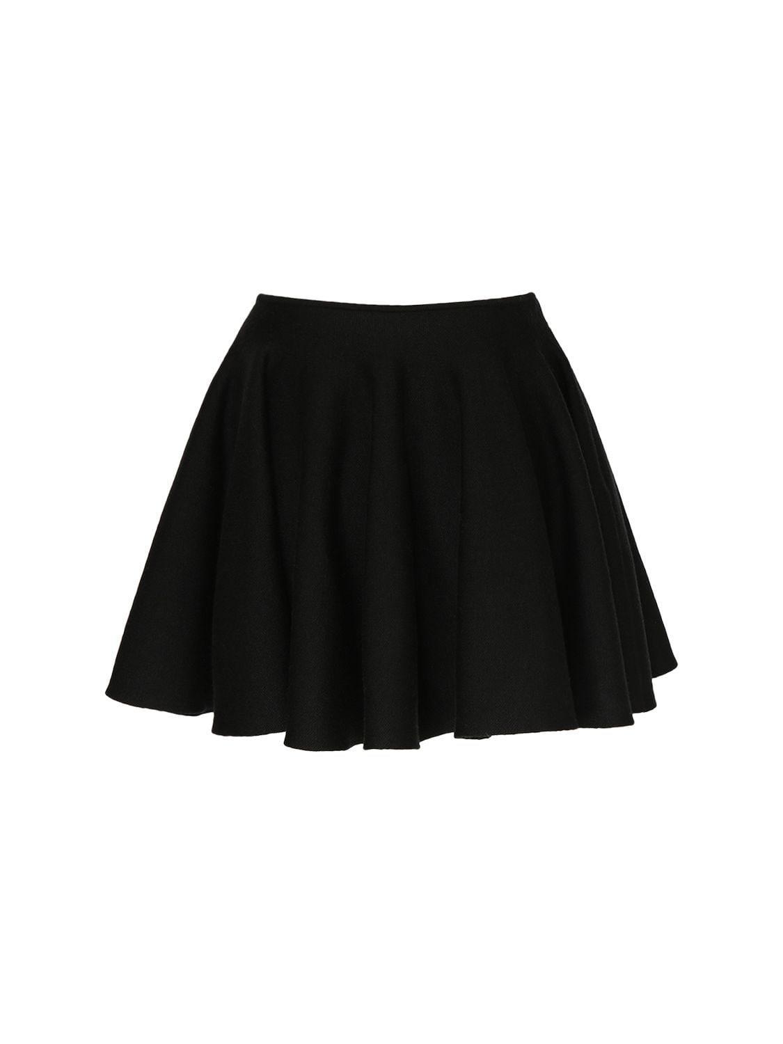 KHAITE Ulli Wool Mini Skirt In Black Product Image