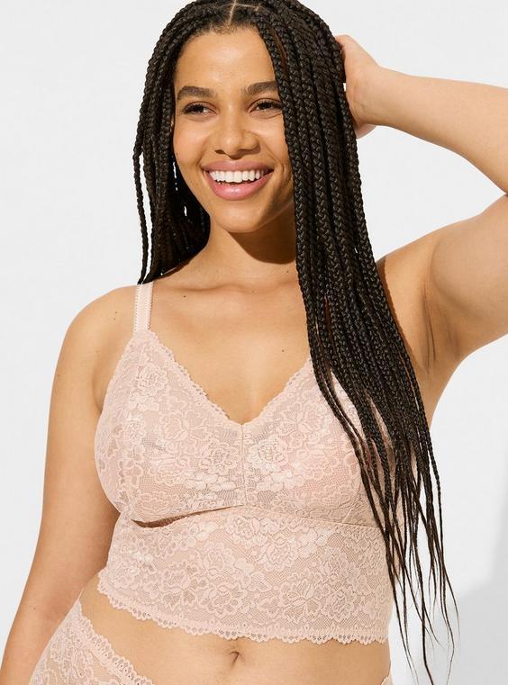 Unlined Lace Crop Bralette Product Image