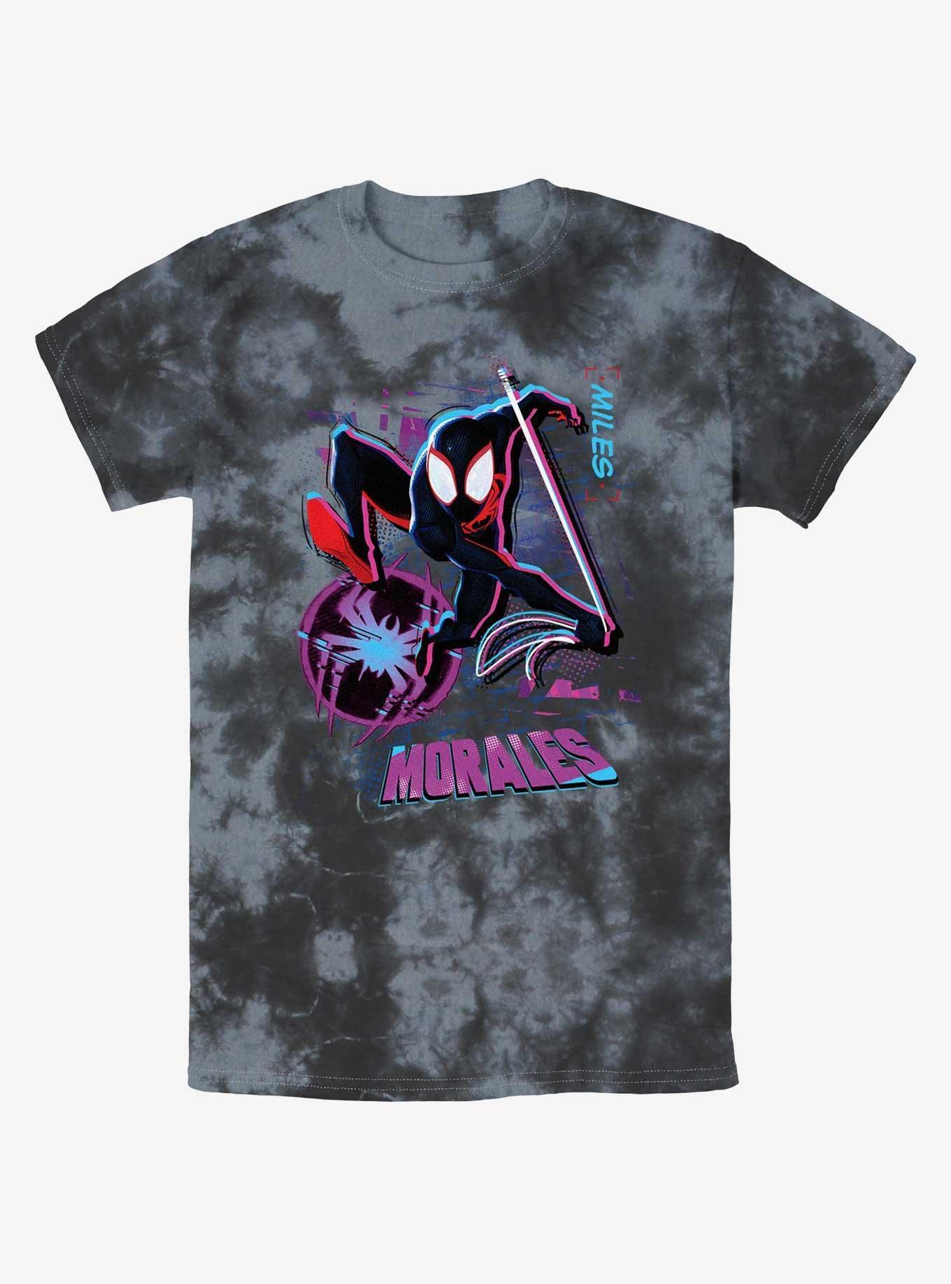 Marvel Spider-Man Miles Morales Street Swing Tie-Dye T-Shirt Product Image