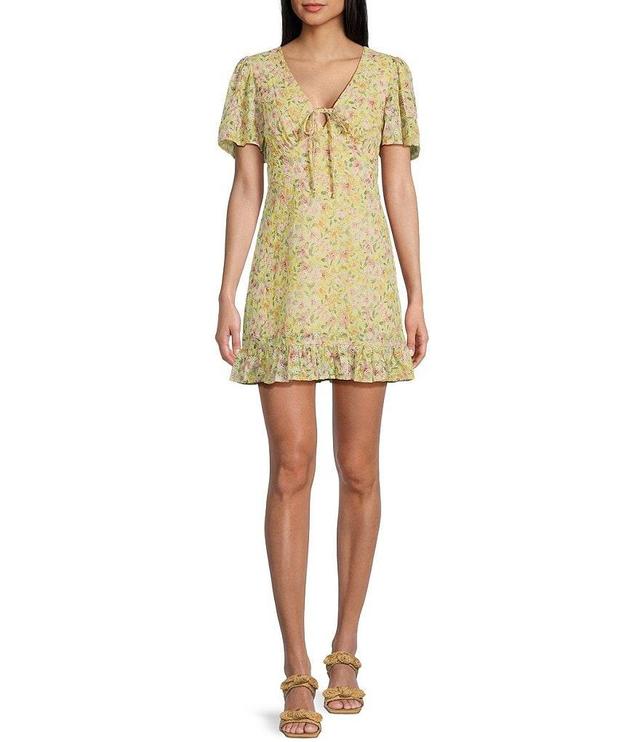 GB Floral Eyelet Mini Dress Product Image