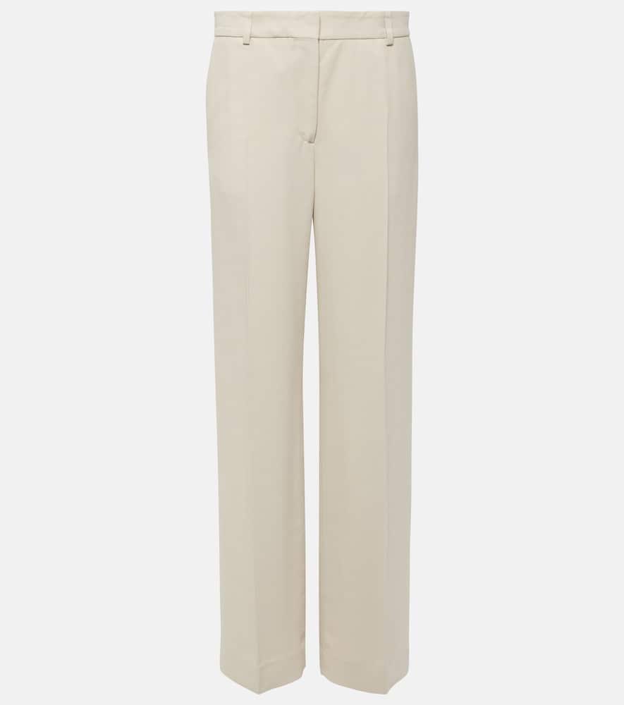 Beige Straight-leg Trousers In 127 Pebble Product Image