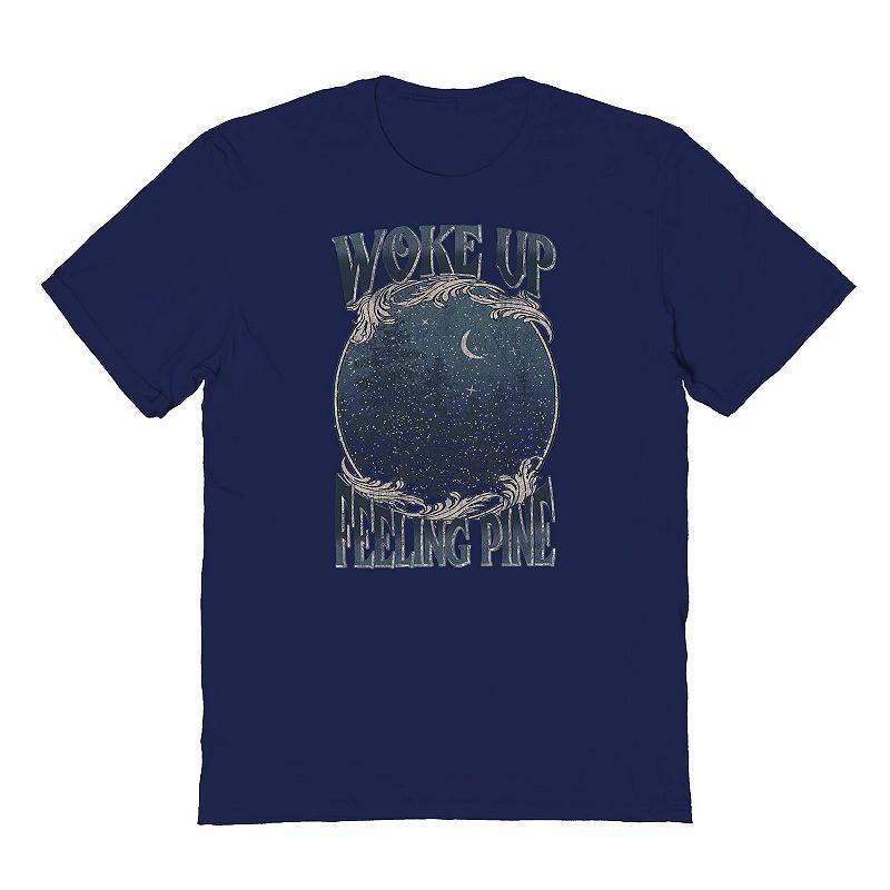 Mens Woke Up Feeling Pine Graphic Tee, Womens Blue Product Image