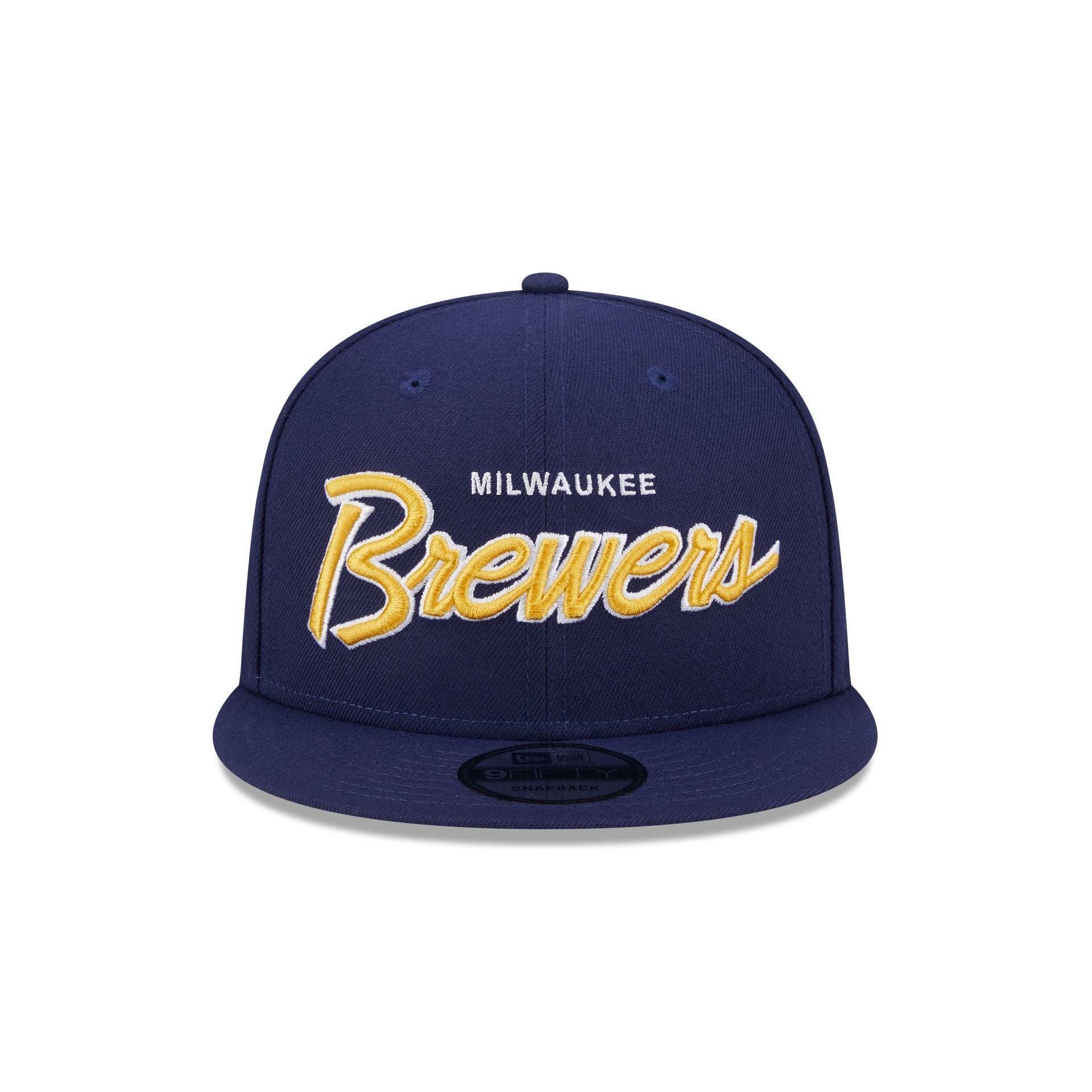 Milwaukee Brewers Wordmark 9FIFTY Snapback Hat Male Product Image