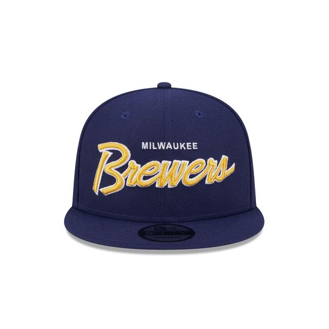 Milwaukee Brewers Wordmark 9FIFTY Snapback Hat Male Product Image