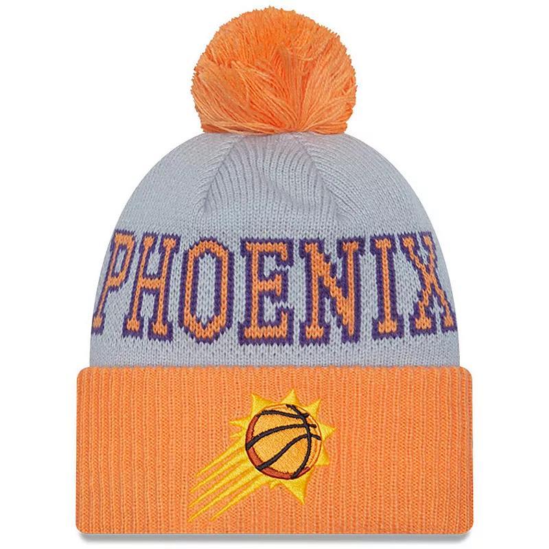 Mens New Era /Gray Phoenix Suns Tip-Off Two-Tone Cuffed Knit Hat with Pom Product Image