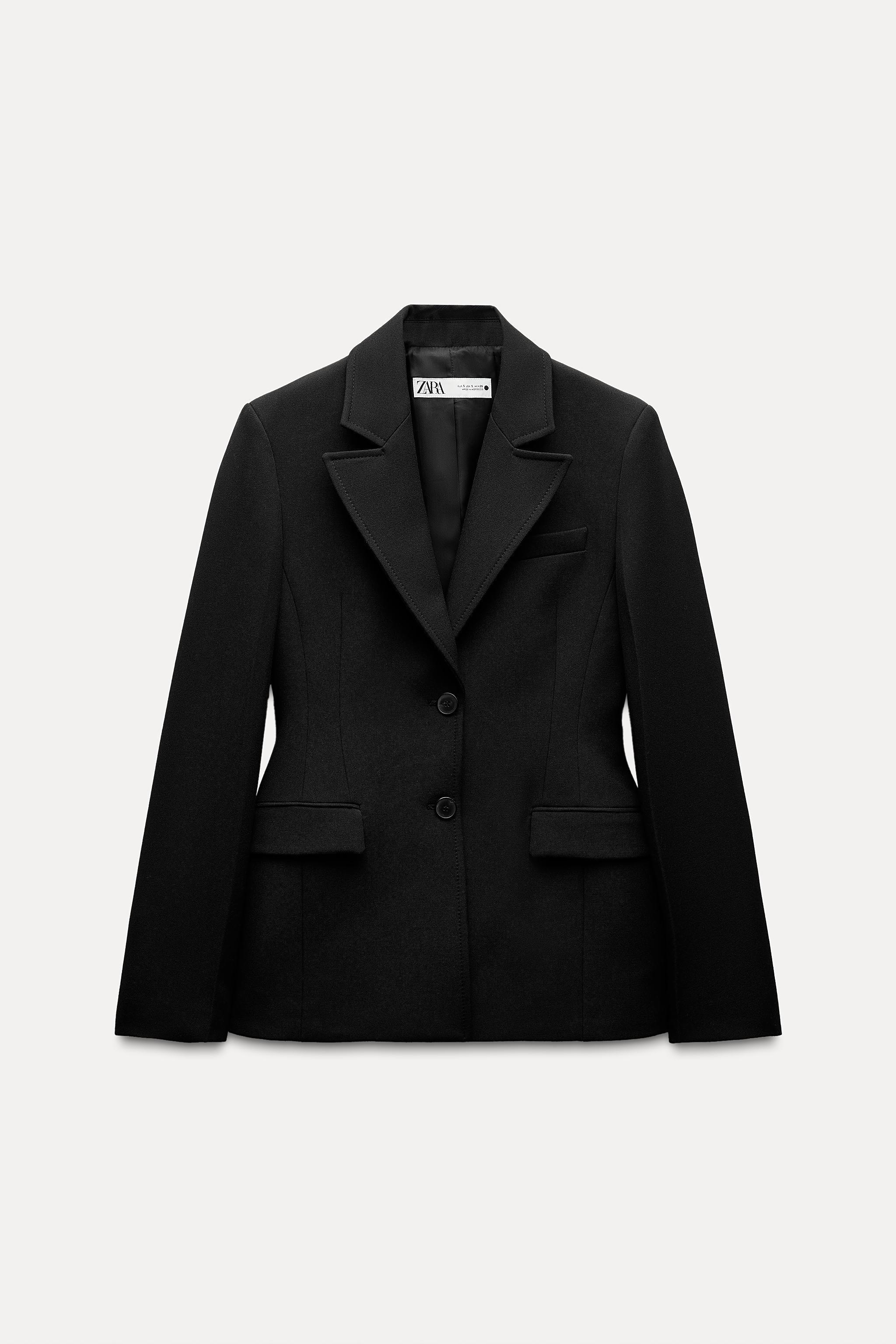 FITTED BLAZER WITH SHOULDER PADS ZW COLLECTION Product Image