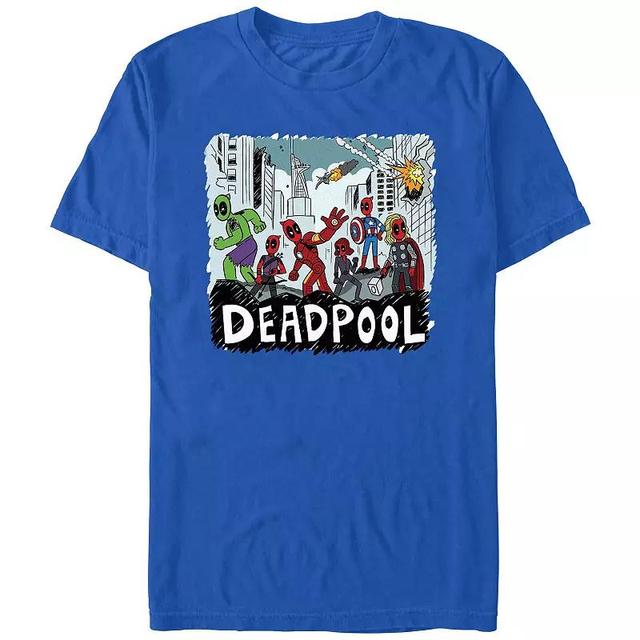 Mens Marvel Deadpool And Wolverine Team Deadpool Avengers Graphic Tee Product Image