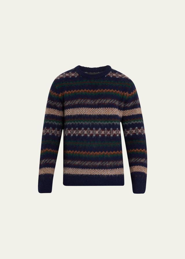 Mens Fair Isle Wool Sweater Product Image