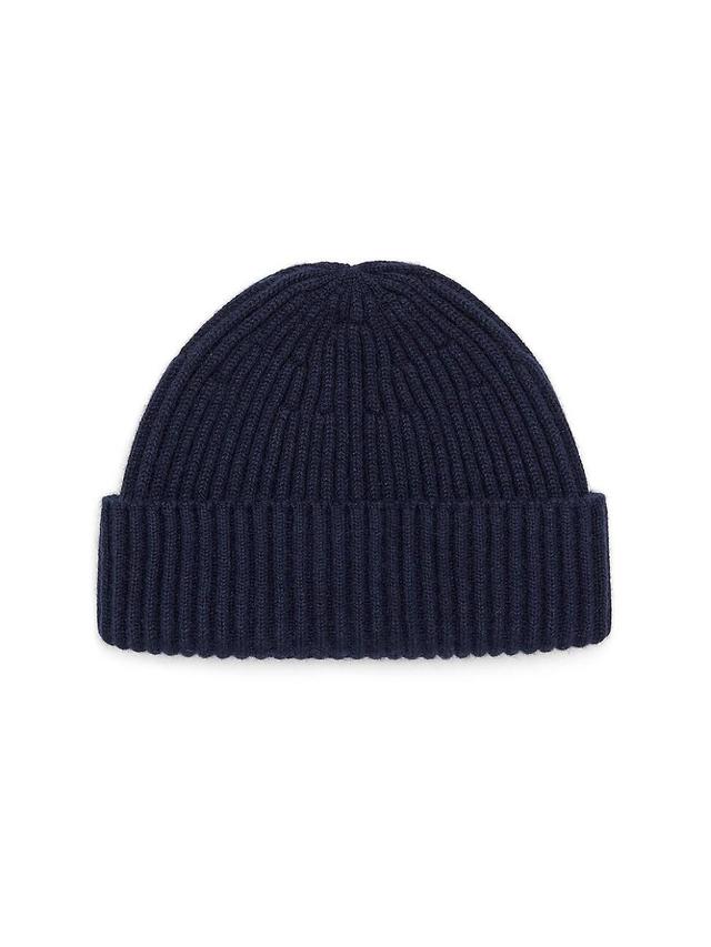 Mens Cashmere English Rib Double Knit Beanie Product Image