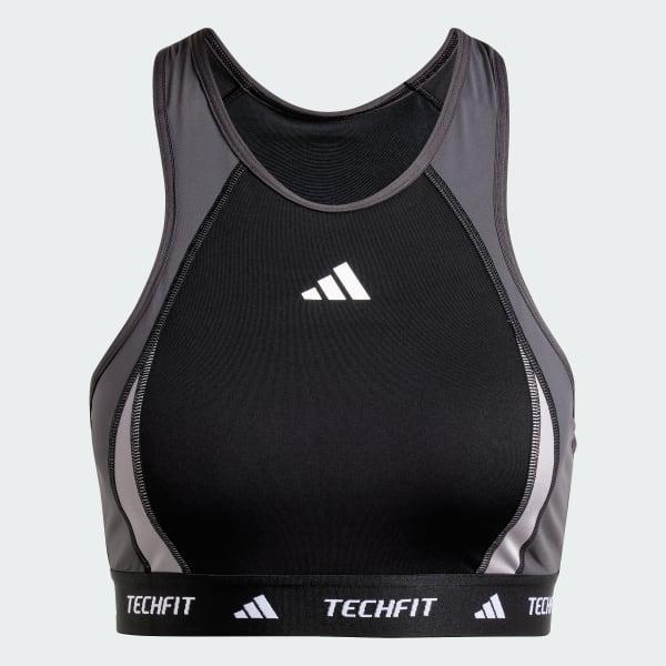 Techfit Medium-Support High-Neck Colorblock Bra Product Image