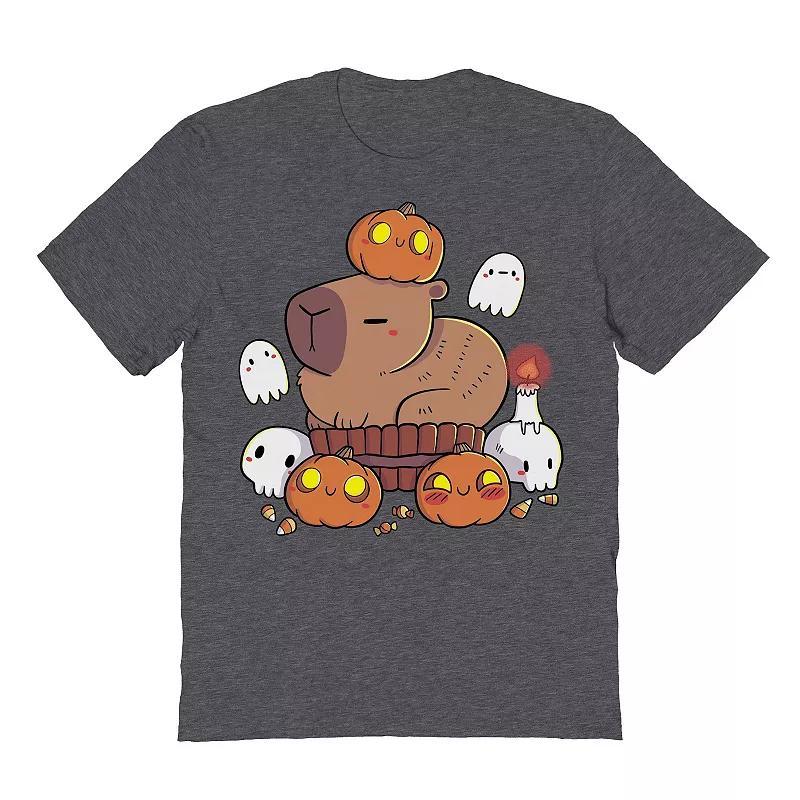 Mens Halloween Capy Halloween Graphic Tee Dark Grey Product Image