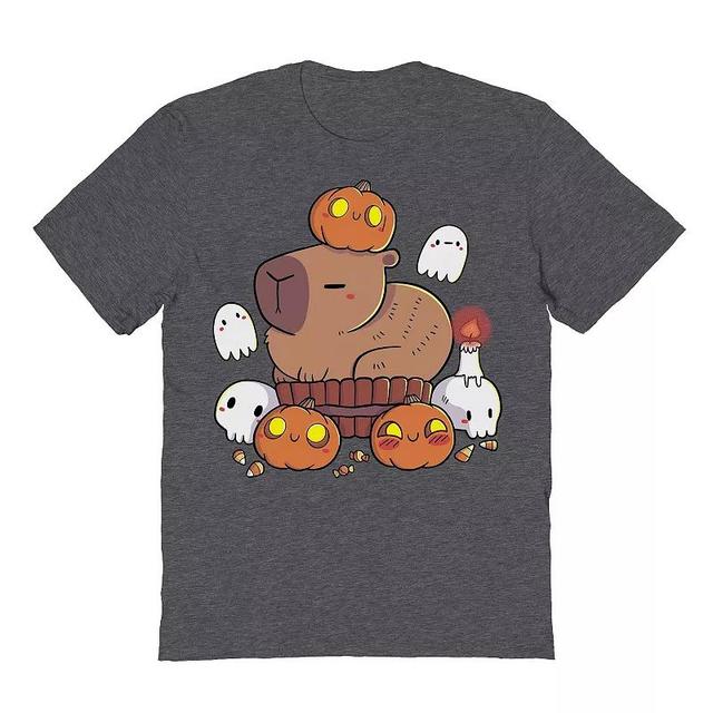 Mens Halloween Capy Halloween Graphic Tee Dark Grey Product Image