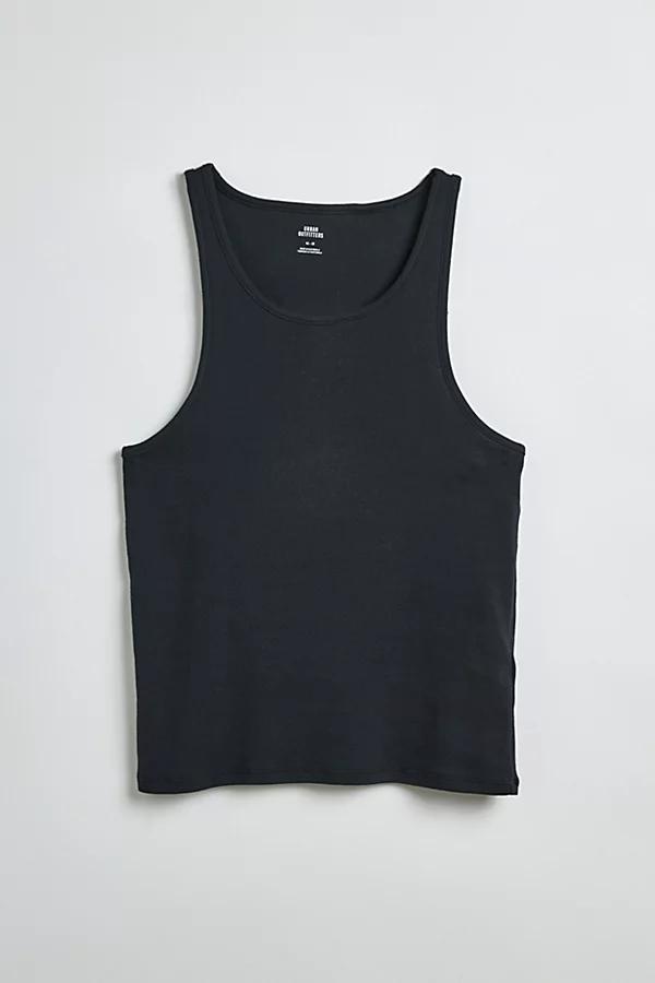 Urban Outfitters UO Shrunken Rib Tank Top Mens at Urban Outfitters Product Image