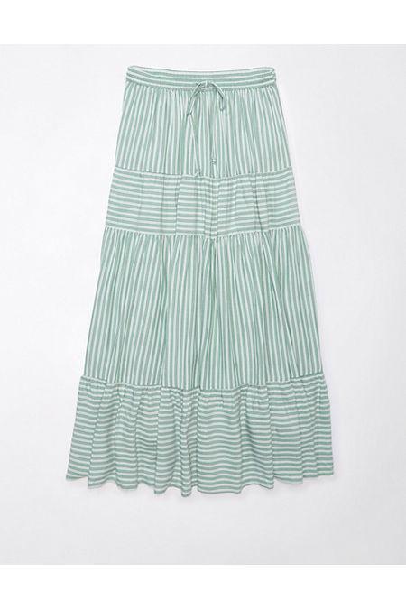 AE High-Waisted Multi Striped Maxi Skirt Women's Product Image