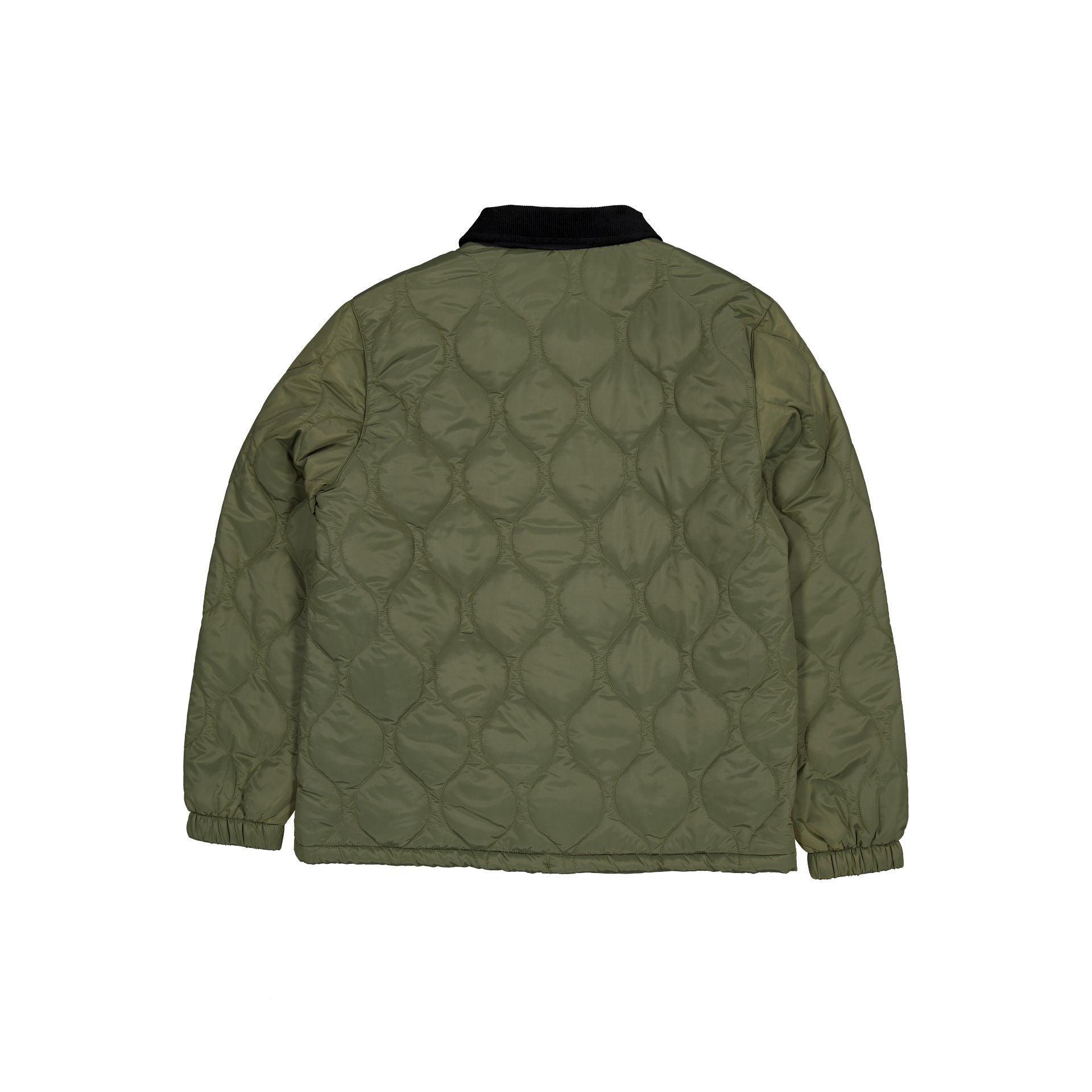 New Era Green Quilted Coach Jacket Male Product Image