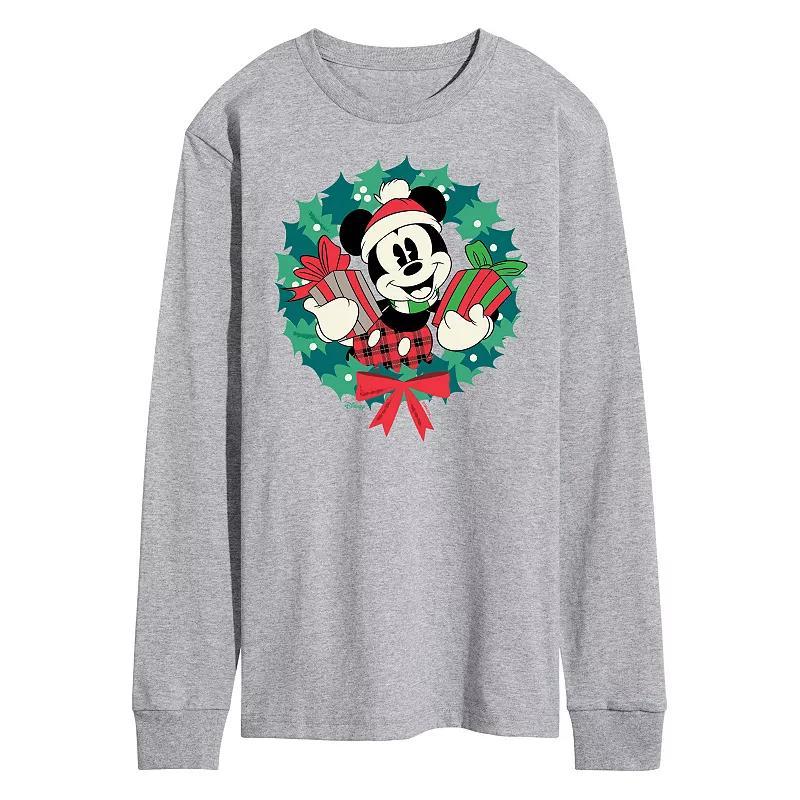 Disneys Mens Mickey Mouse Wreath Long-sleeved Tee Product Image