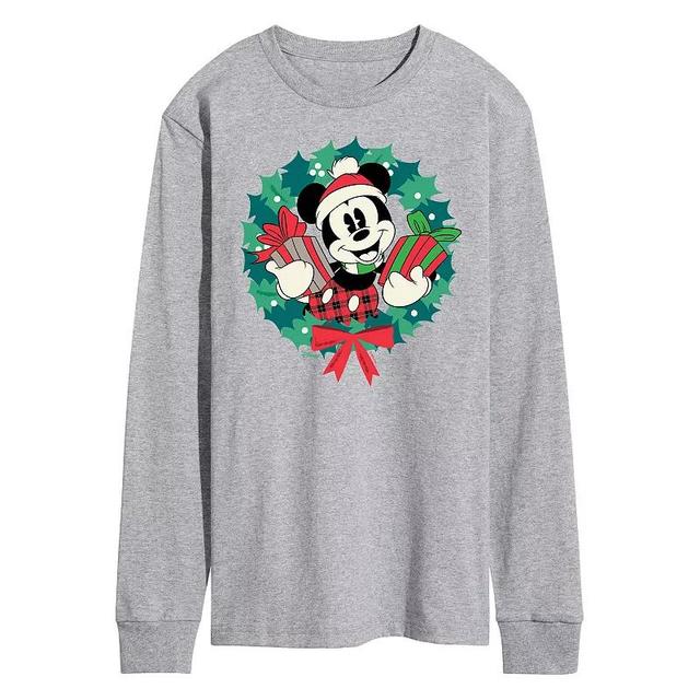 Disneys Mens Mickey Mouse Wreath Long-sleeved Tee Product Image