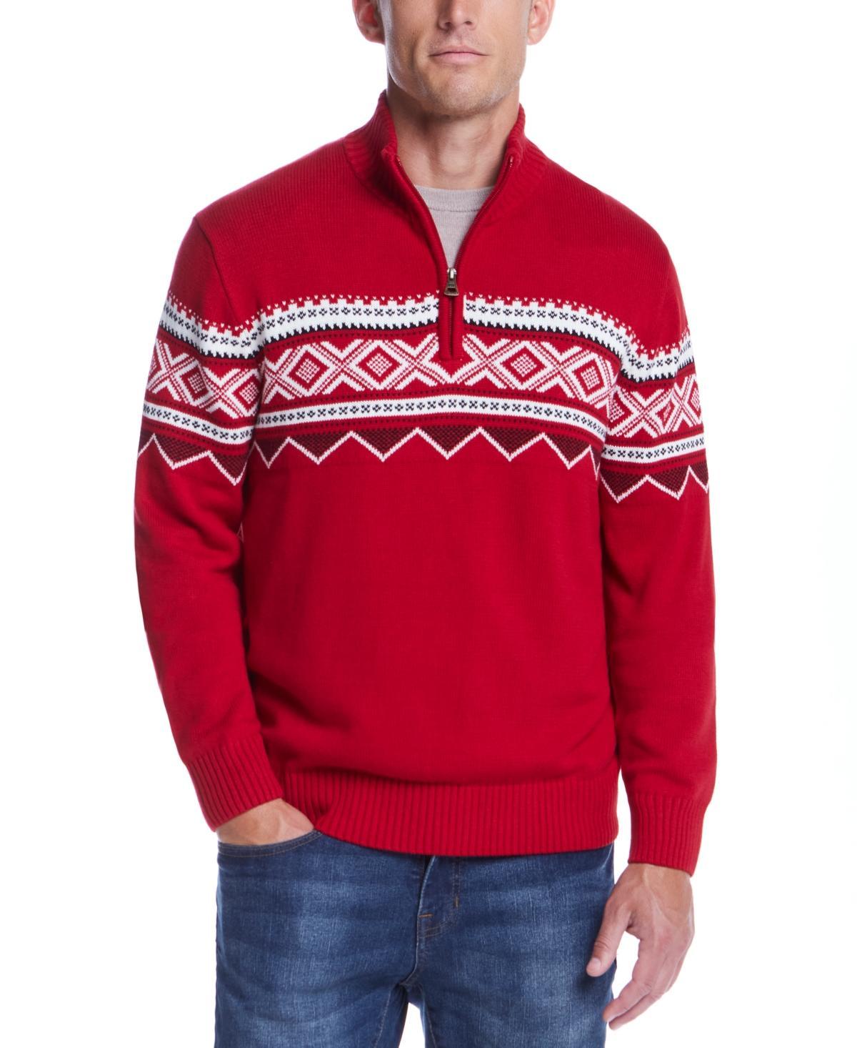 Weatherproof Vintage Mens Nordic Quarter-Zip Sweater Product Image