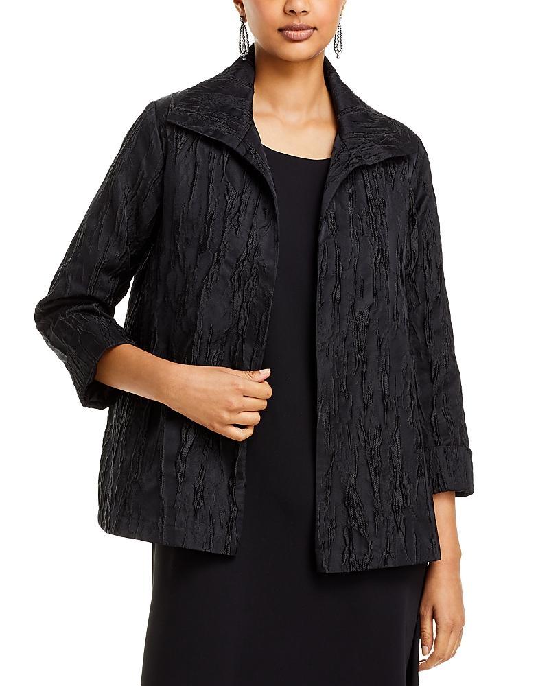 Womens Textured Jacquard A-Line Jacket Product Image