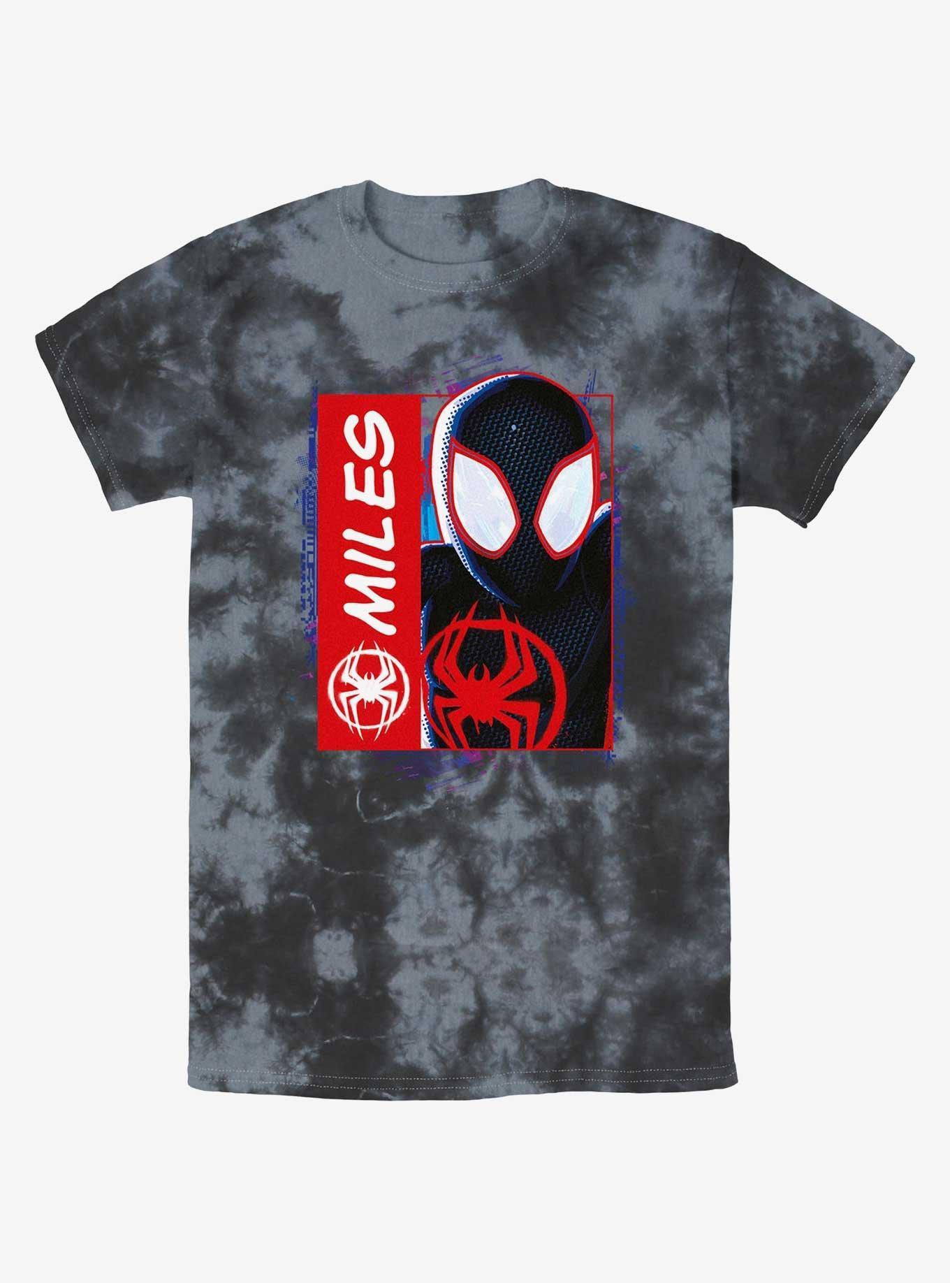 Marvel Spider-Man Miles Morales Simple Comic Tie-Dye T-Shirt Product Image