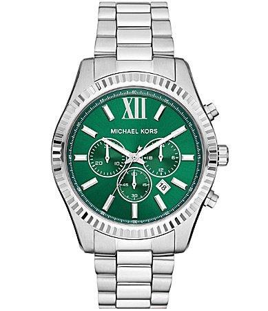 Michael Kors Mens Lexington Chronograph Stainless Steel Bracelet Watch Product Image