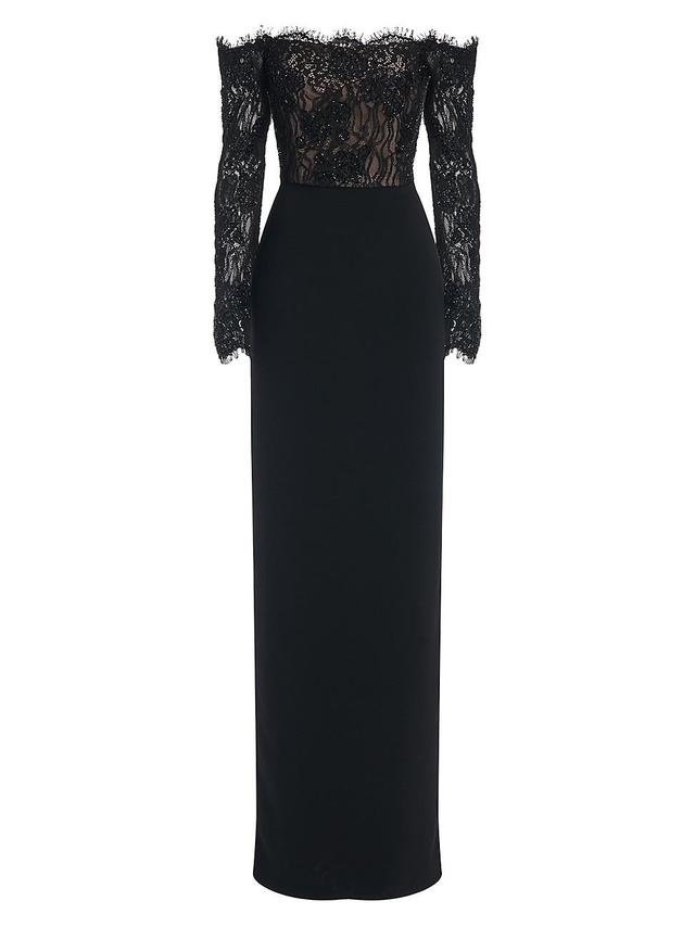 Womens Andrina Lace Off-The-Shoulder Gown Product Image