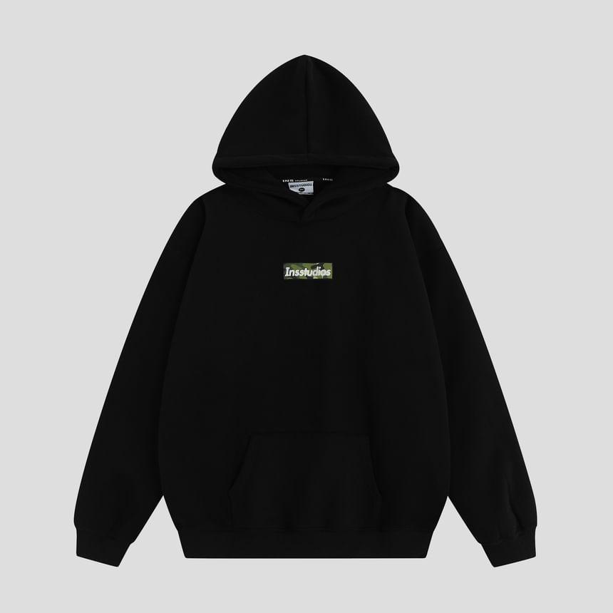 Lettering Loose Fit Hoodie Product Image