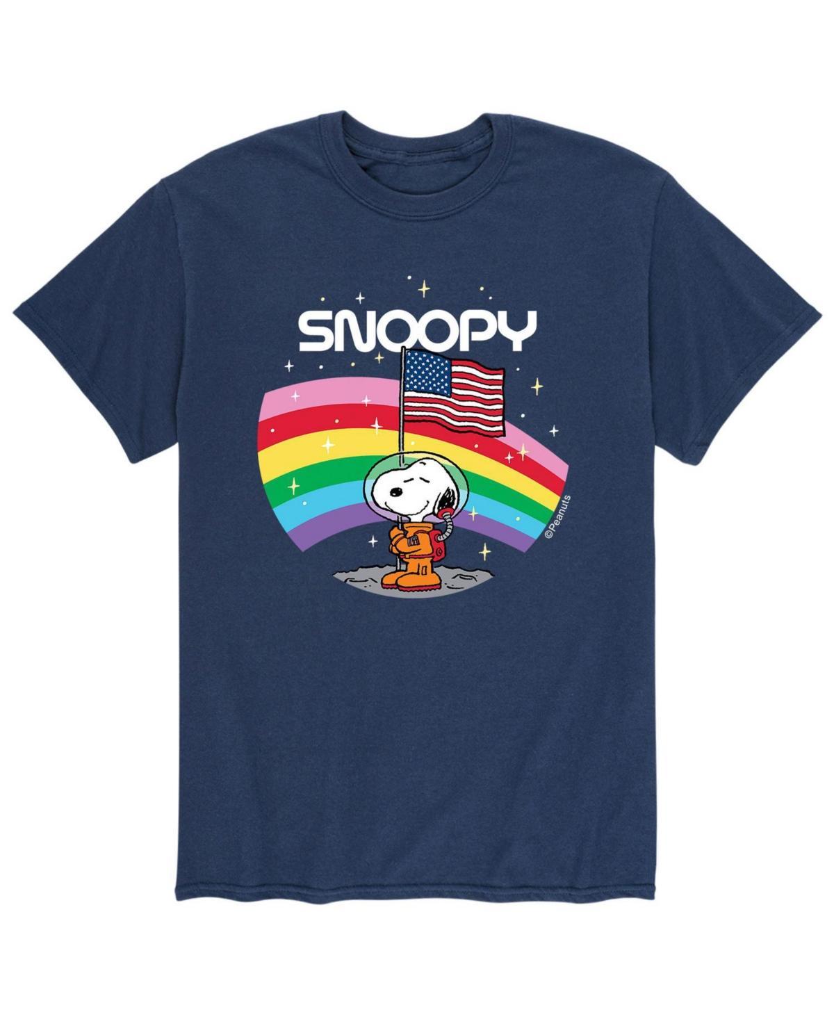 Mens Peanuts Space American Flag T-Shirt Product Image