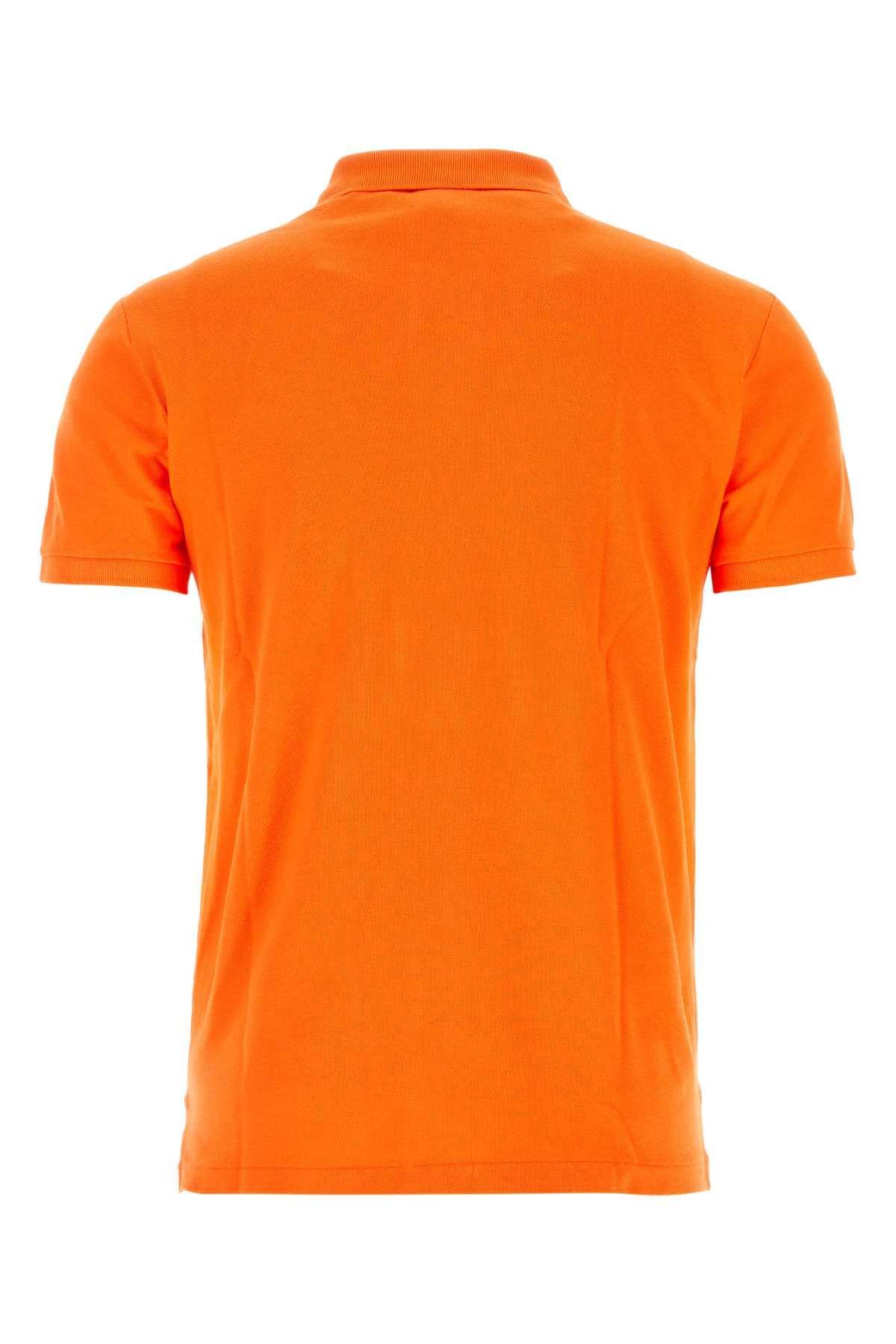 Classic Fit Mesh Polo Shirt In Bright Signal Orange Product Image